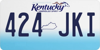 KY license plate 424JKI