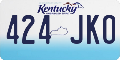 KY license plate 424JKO