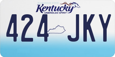 KY license plate 424JKY