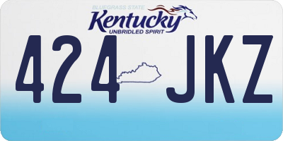 KY license plate 424JKZ