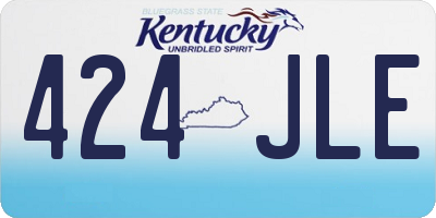 KY license plate 424JLE