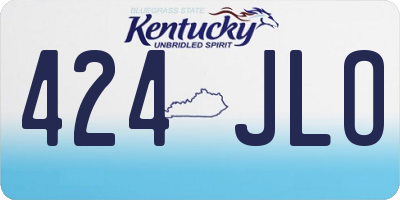 KY license plate 424JLO