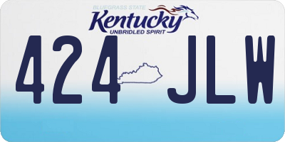 KY license plate 424JLW