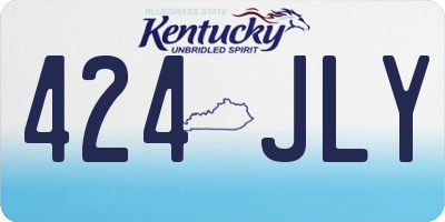 KY license plate 424JLY