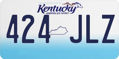 KY license plate 424JLZ