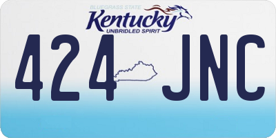 KY license plate 424JNC