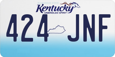 KY license plate 424JNF