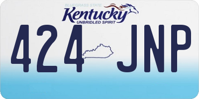 KY license plate 424JNP