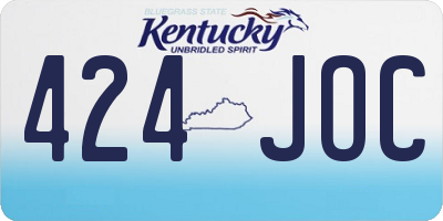 KY license plate 424JOC