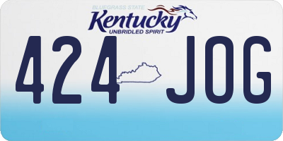 KY license plate 424JOG