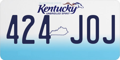 KY license plate 424JOJ