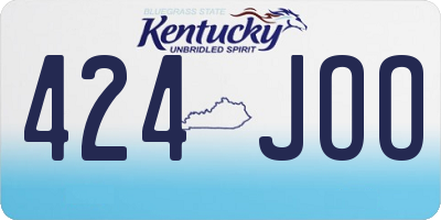 KY license plate 424JOO