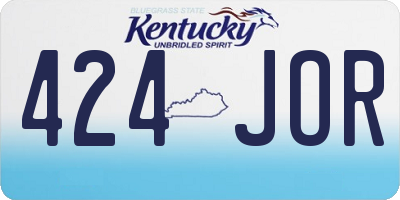 KY license plate 424JOR