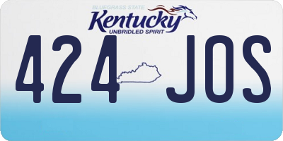 KY license plate 424JOS