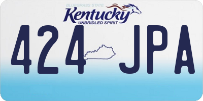 KY license plate 424JPA