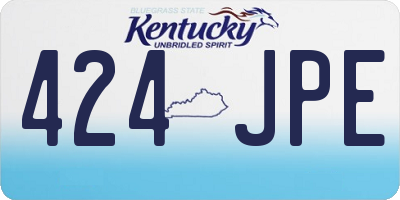 KY license plate 424JPE