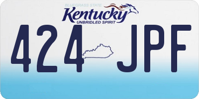KY license plate 424JPF