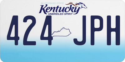 KY license plate 424JPH