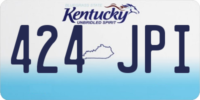 KY license plate 424JPI