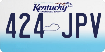 KY license plate 424JPV
