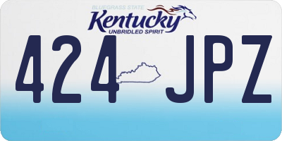 KY license plate 424JPZ