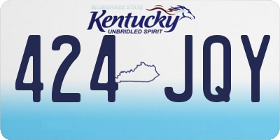 KY license plate 424JQY