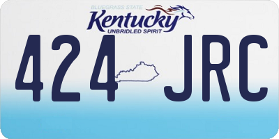 KY license plate 424JRC