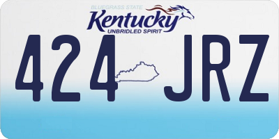 KY license plate 424JRZ