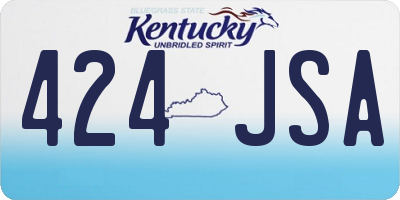 KY license plate 424JSA