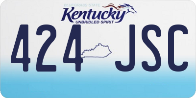 KY license plate 424JSC
