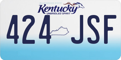 KY license plate 424JSF
