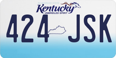 KY license plate 424JSK