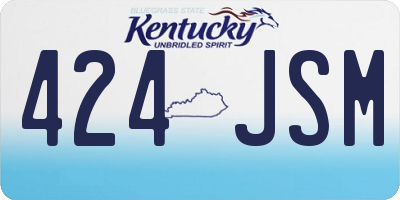 KY license plate 424JSM