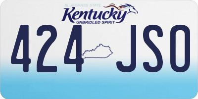 KY license plate 424JSO