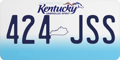 KY license plate 424JSS