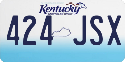 KY license plate 424JSX