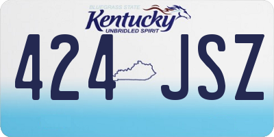 KY license plate 424JSZ