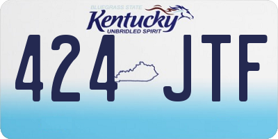 KY license plate 424JTF