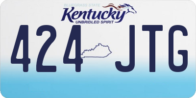 KY license plate 424JTG