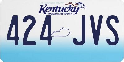 KY license plate 424JVS
