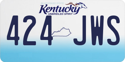 KY license plate 424JWS