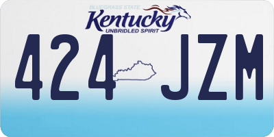 KY license plate 424JZM