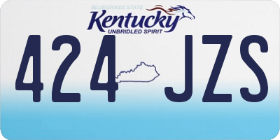 KY license plate 424JZS