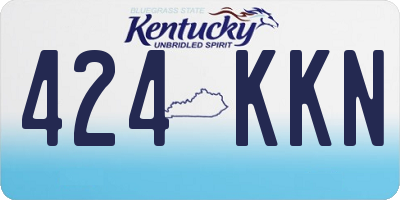 KY license plate 424KKN