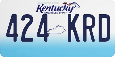 KY license plate 424KRD
