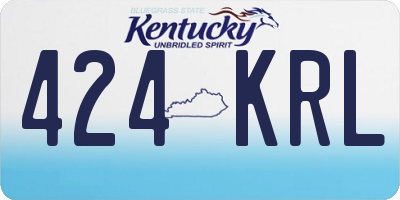 KY license plate 424KRL