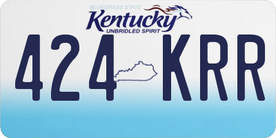 KY license plate 424KRR