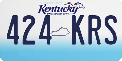 KY license plate 424KRS