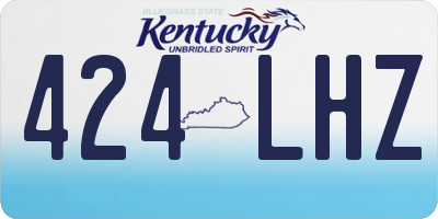 KY license plate 424LHZ