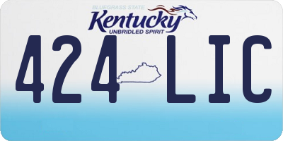KY license plate 424LIC